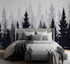 Black and White Pine Tree Forest Wallpaper. #6594