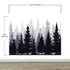 Black and White Pine Tree Forest Wallpaper. #6594