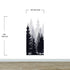 Black and White Pine Tree Forest Wallpaper. #6594