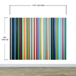 Vertical Line Color Stripes Wallpaper. Bright Rainbow Color Lines Wall Mural. #6597