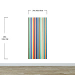 Vertical Line Color Stripes Wallpaper. Bright Rainbow Color Lines Wall Mural. #6597