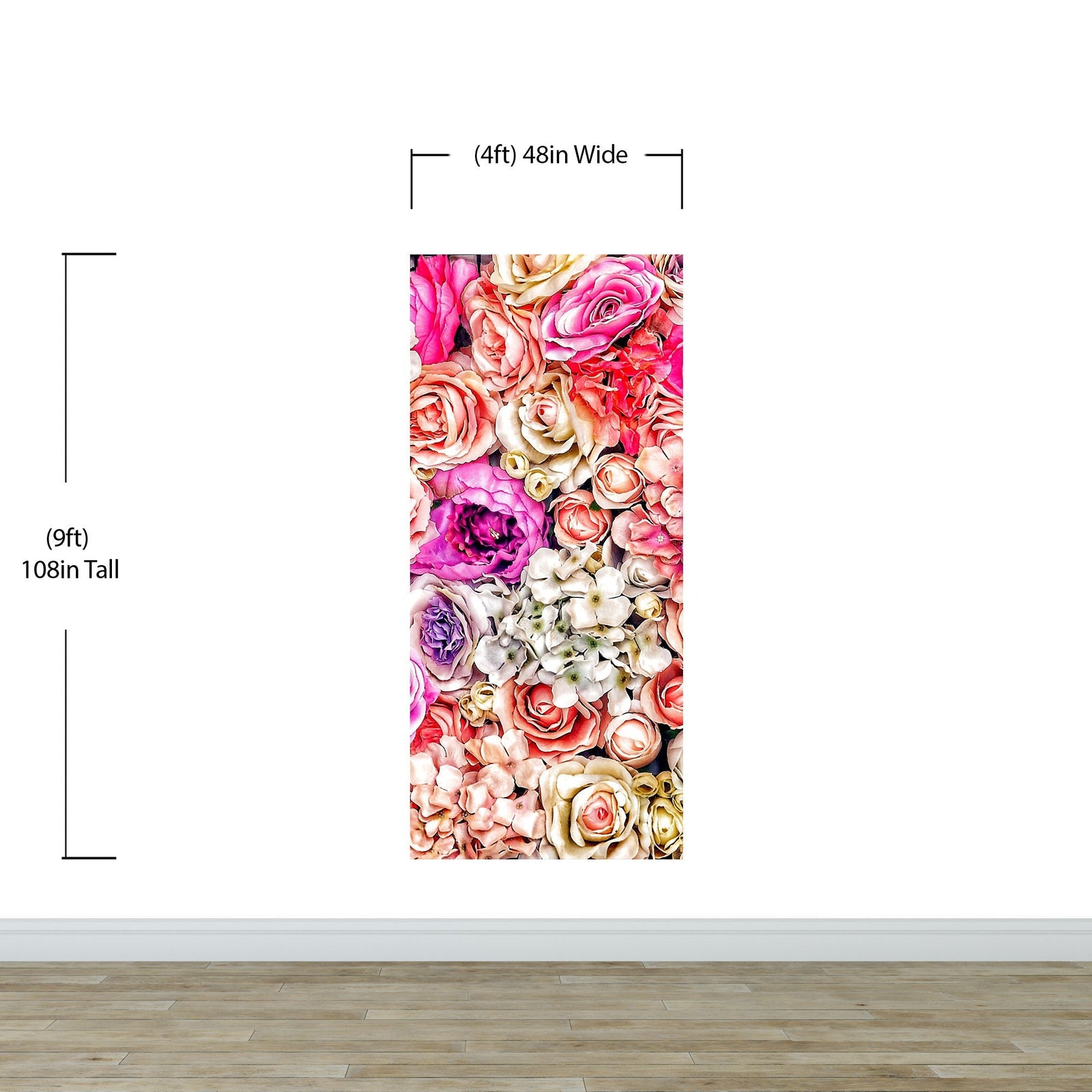 Vibrant Floral Bliss Wallpaper Mural - Colorful Roses and Flower Arrangements #6602