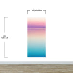 Pastel Pink Sunset Ocean Wallpaper Mural - Tropical Calm Waters. #6603