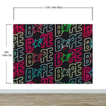 Neon Bape Brand Lights Wallpaper Mural. Streetwear Hype Beast Aesthetics. #6604