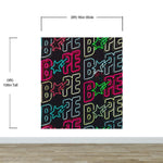Neon Bape Brand Lights Wallpaper Mural. Streetwear Hype Beast Aesthetics. #6604