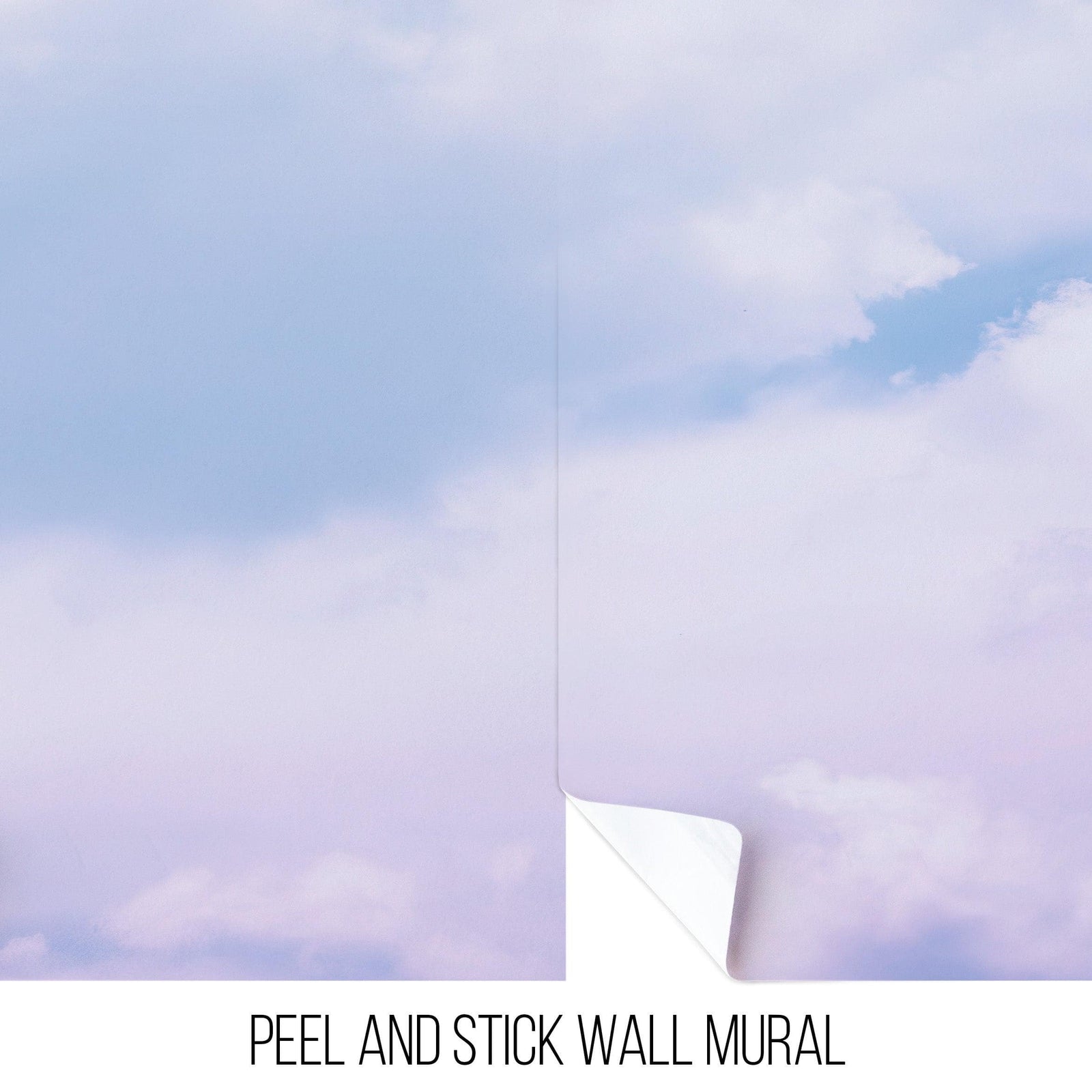 Pastel Sky and Clouds Kids Wallpaper Mural - Dreamy Nursery Peel and Stick Wallpaper. #6605