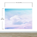 Pastel Sky and Clouds Kids Wallpaper Mural - Dreamy Nursery Peel and Stick Wallpaper. #6605