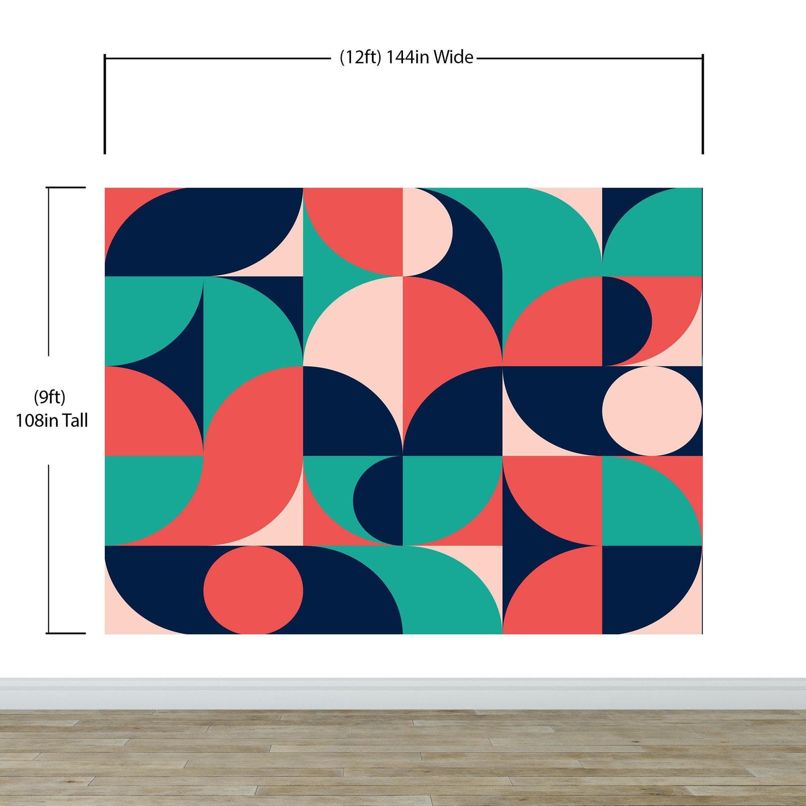 Geometric Shapes Contemporary Wall Mural. #6618