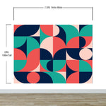Geometric Shapes Contemporary Wall Mural. #6618