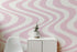 Pink Swirly Lines Abstract Wallpaper Mural. #6635
