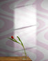 Pink Swirly Lines Abstract Wallpaper Mural. #6635