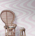 Pink Swirly Lines Abstract Wallpaper Mural. #6635