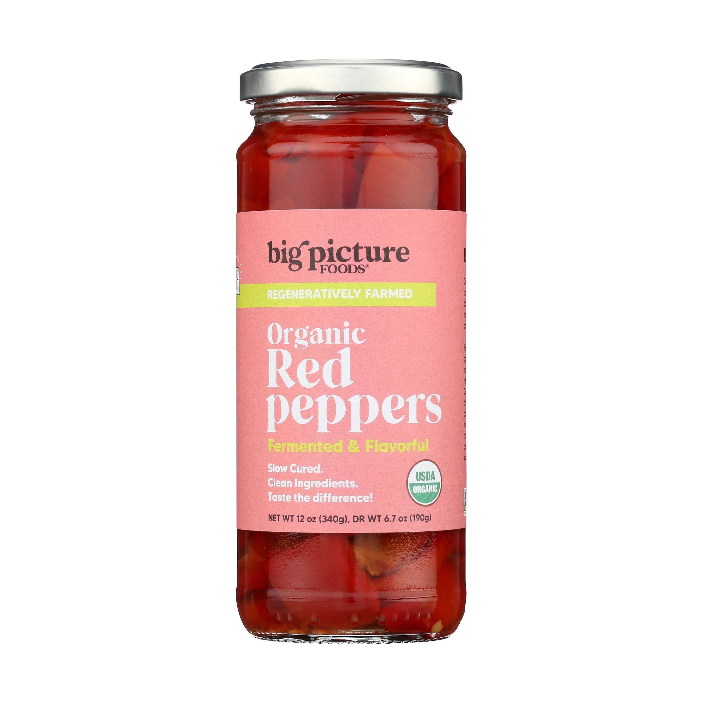 Big Picture Foods - Organic Red Pepper Strips, 12 oz (Pack of 8) - GMO Free