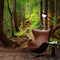 Green Forest Woodland Wall Mural – Nature's Embrace Peel and Stick Wallpaper #6647