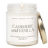 Cashmere and Vanilla Soy Candle - Clear Jar - 9 oz
