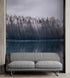 Pine Trees Forest Lake View Wall Mural Wallpaper. #6754