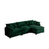 Modern Oversized Modular Cushion Sofa With Ottoman, Low Back, Deep Seating Sofa Set