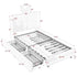 Upholstered Bed With Oversized Rabbit Ear Headboard, LED Lights & 4 Storage Drawers