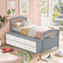 Platform Storage Bed Solid Wood Bed With 6 Drawers