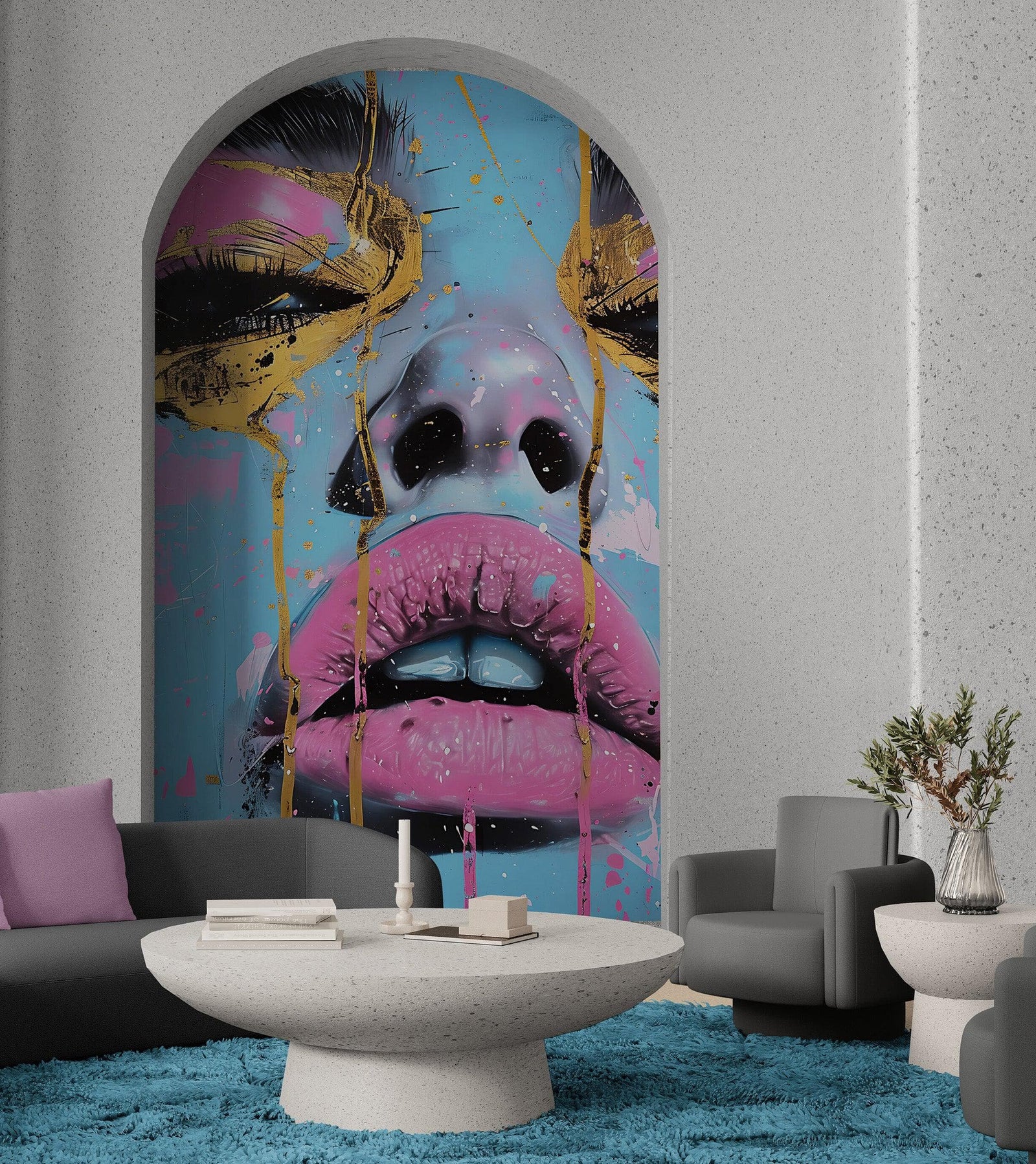 Glamour Girl Abstract Wall Mural Wallpaper. #6818