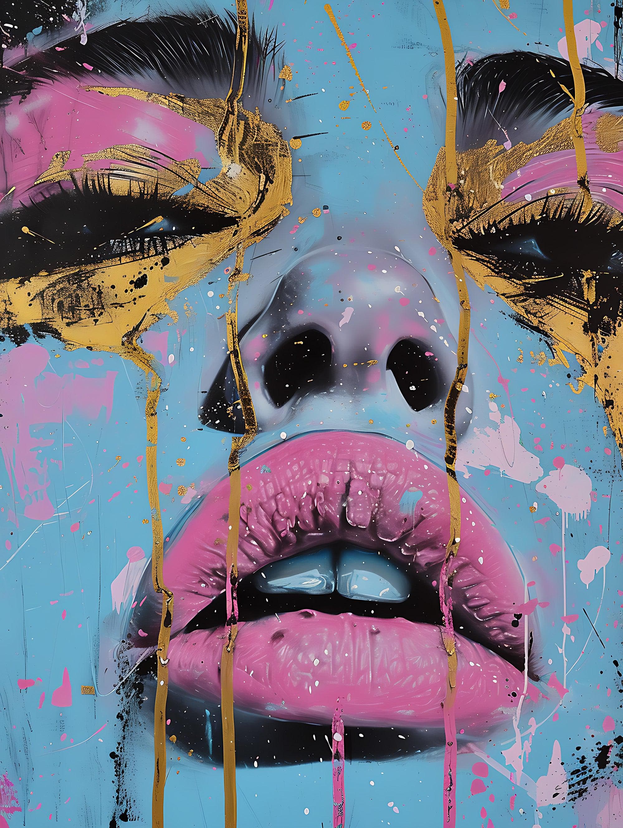 Glamour Girl Abstract Wall Mural Wallpaper. #6818