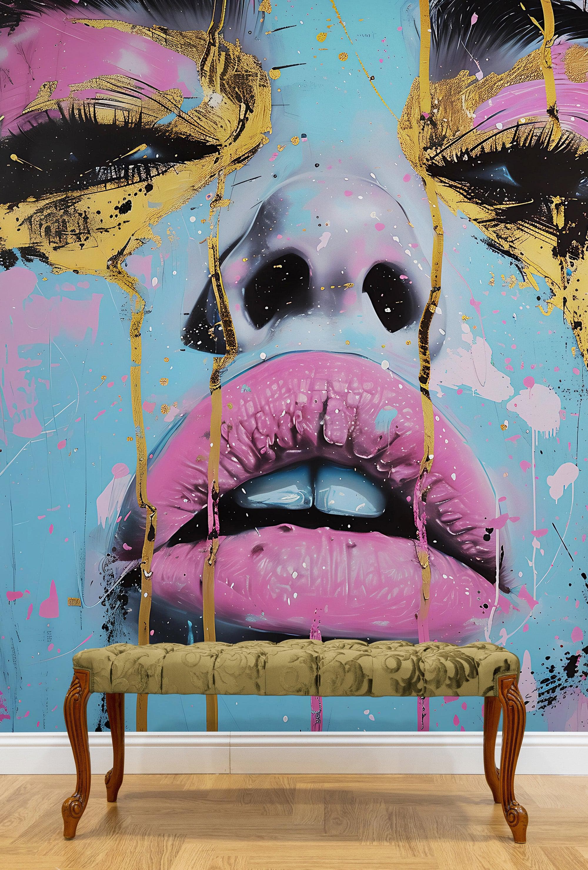 Glamour Girl Abstract Wall Mural Wallpaper. #6818