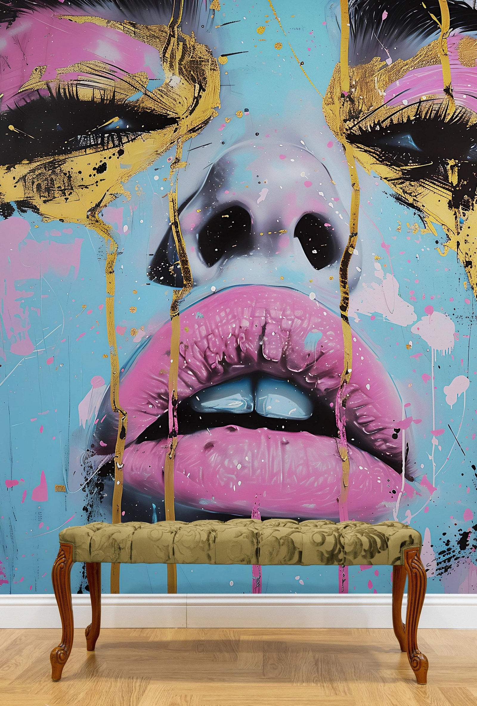 Glamour Girl Abstract Wall Mural Wallpaper. #6818