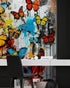 Butterflies Graffiti Style Wallpaper Mural. #6828