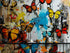 Butterflies Graffiti Style Wallpaper Mural. #6828