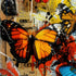 Butterflies Graffiti Style Wallpaper Mural. #6828