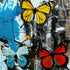 Butterflies Graffiti Style Wallpaper Mural. #6828