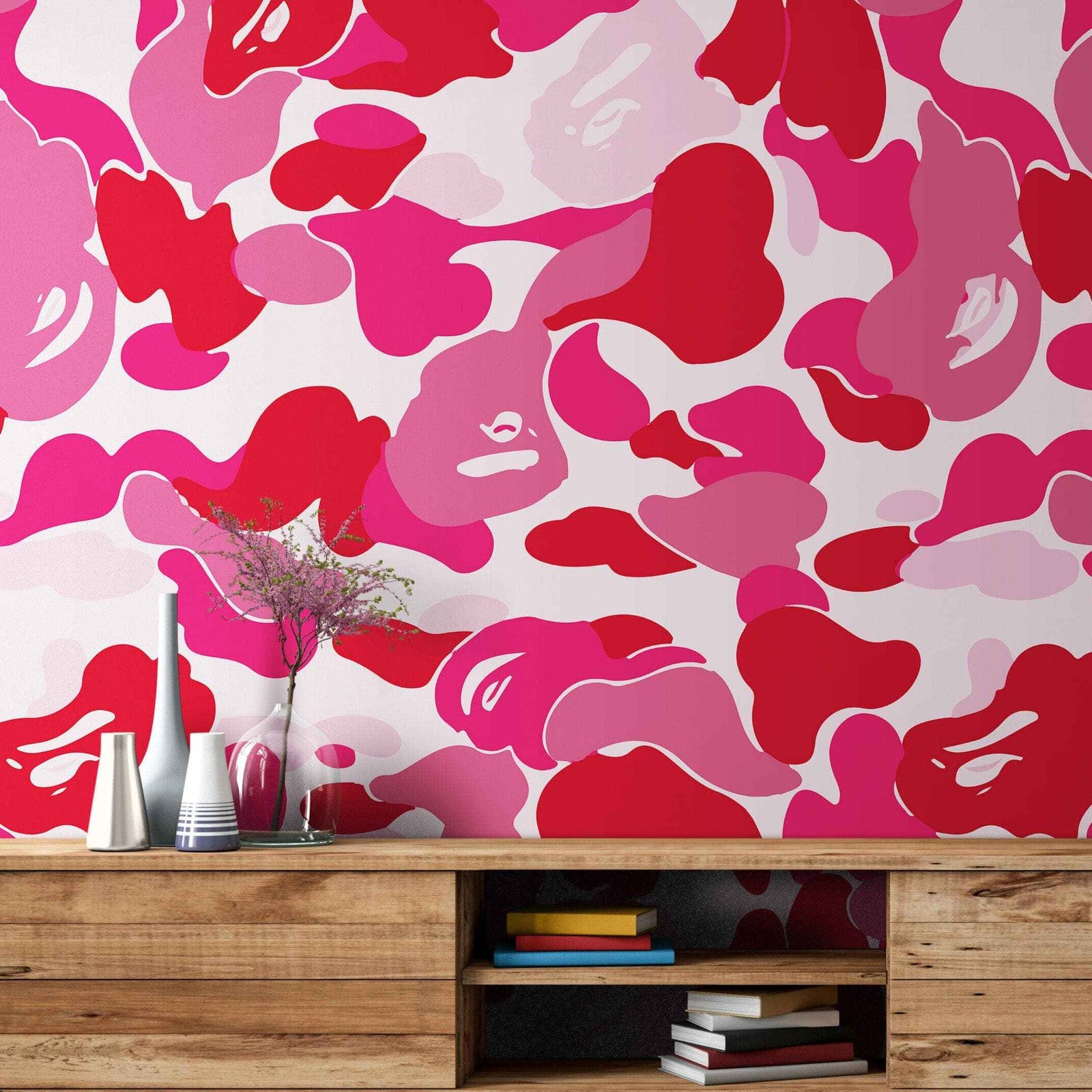 Bape Camo Wallpaper Mural. Blue Camo Streetwear Hype Beast Aesthetics. #7027