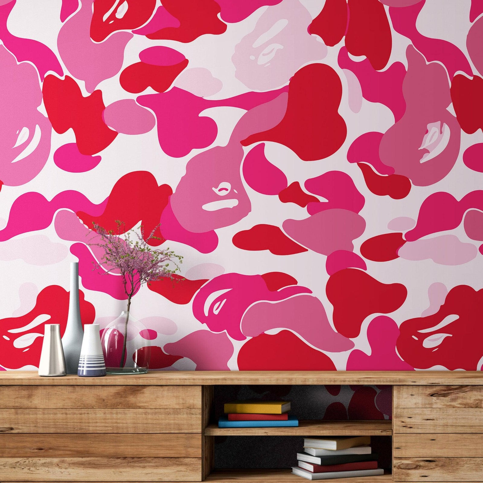 Bape Camo Wallpaper Mural. Grey Camo Streetwear Hype Beast Aesthetics. #6901