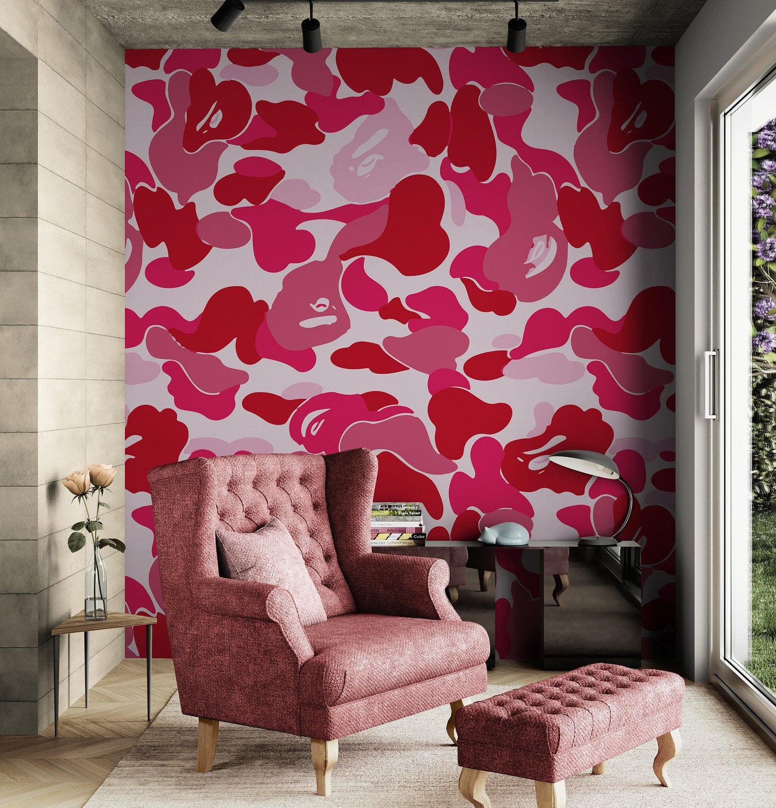 Bape Camo Wallpaper Mural. Pink Camo Streetwear Hype Beast Aesthetics. #6835