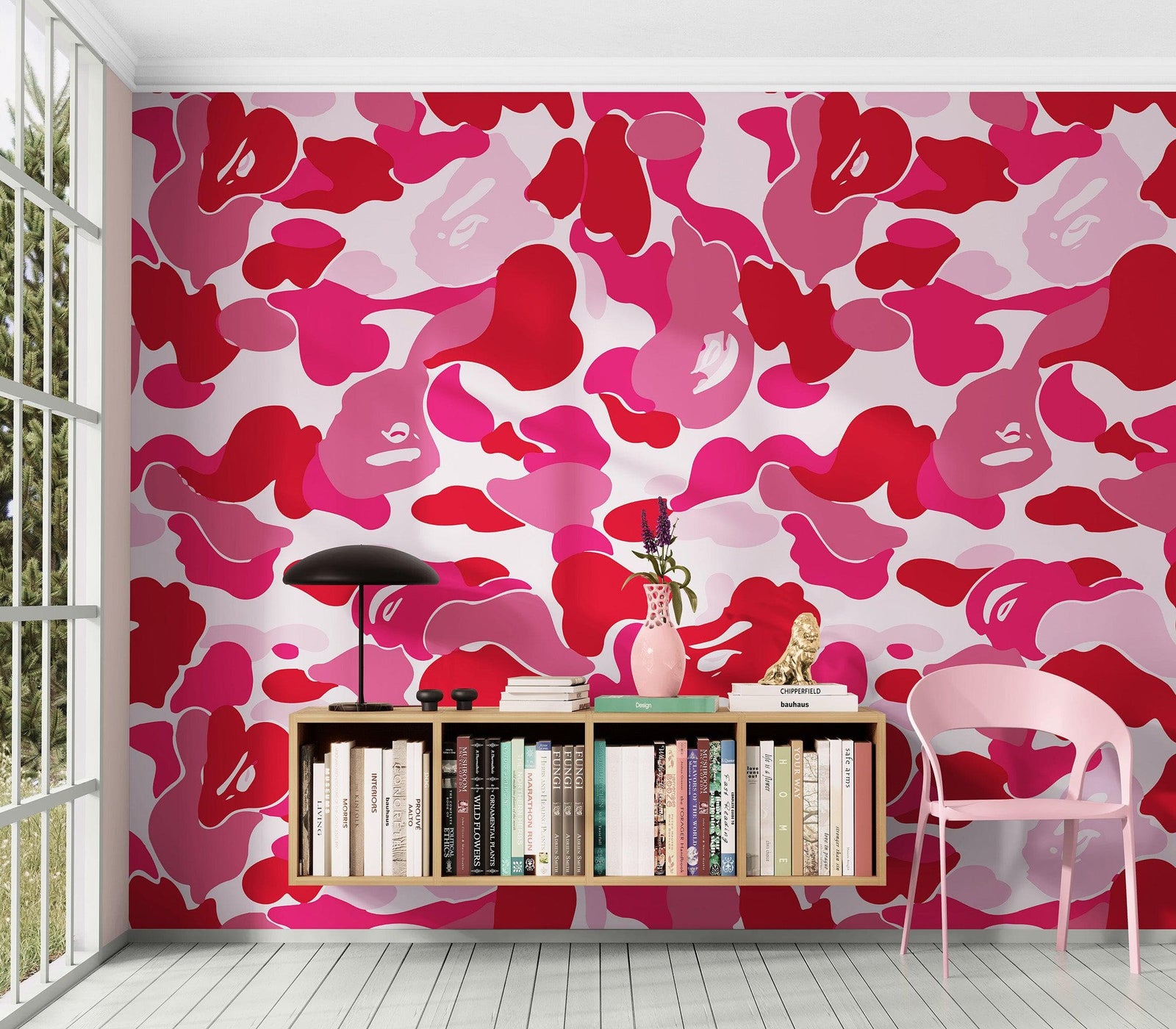 Bape Camo Wallpaper Mural. Pink Camo Streetwear Hype Beast Aesthetics. #6835