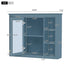 Wall Mounted Medicine Cabinet With Mirror, Storage Cabinet Featuring 6 Open Shelves And Adjustable Interior
