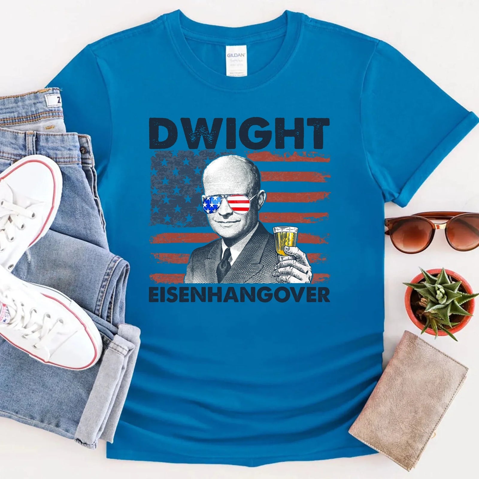 Eisenhangover 4th of July Shirt – Funny Dwight Eisenhower Boozy Tee