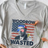 Woodrow Wasted 4th of July Unisex V-Neck Shirt – Wilson Patriotic Drinking T-Shirt