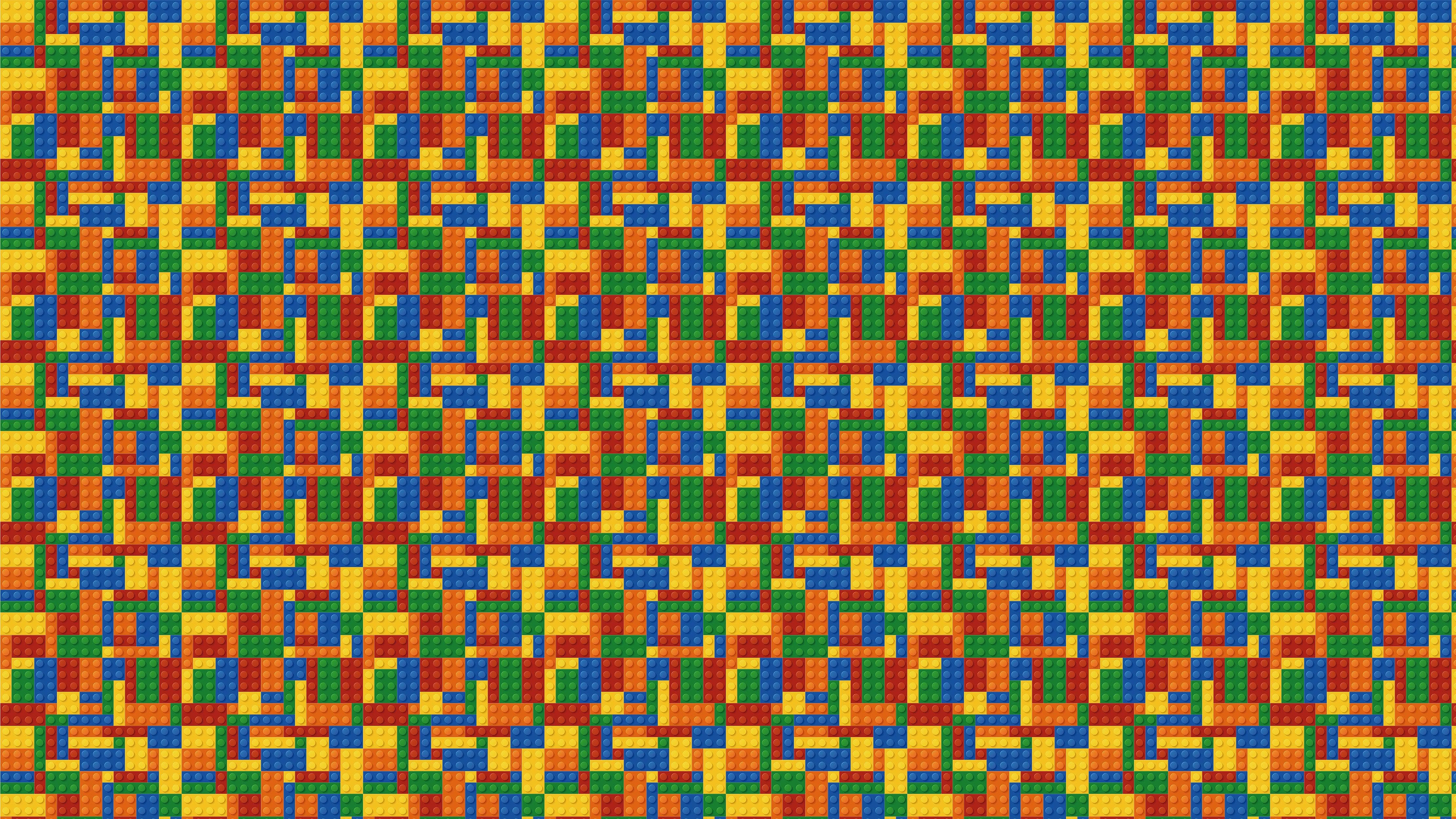 Colorful Lego Blocks Pattern Wallaper Mural. #6856