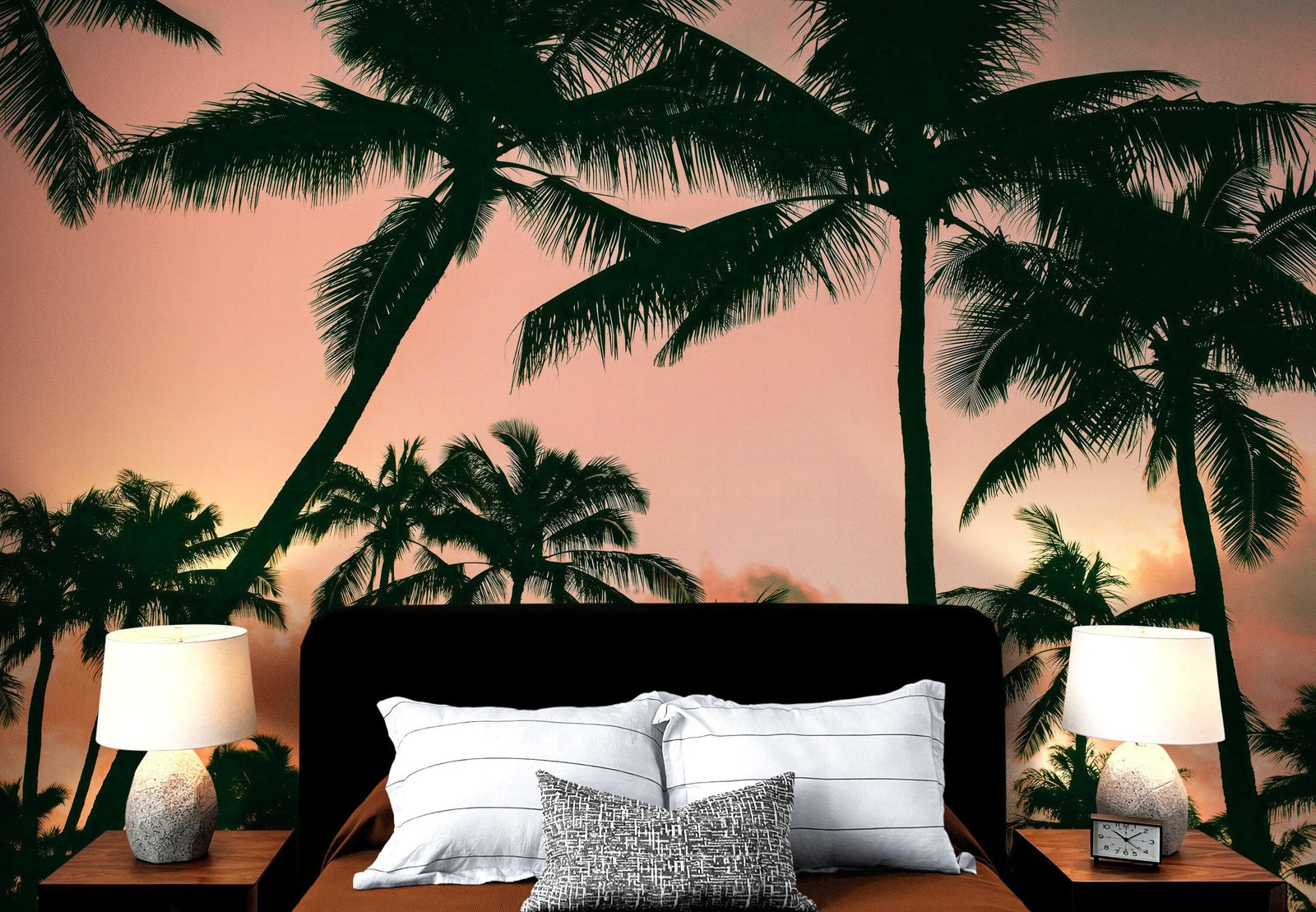 Sunset Wallpaper Mural. Palm Trees Tropical Vibe. #6871