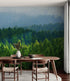 Green Forest Wallpaper Mural. Scenic Landscape Wall Mural. #6894