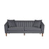 Contemporary 3 Seater Sofa with Plush Accents - Fabric