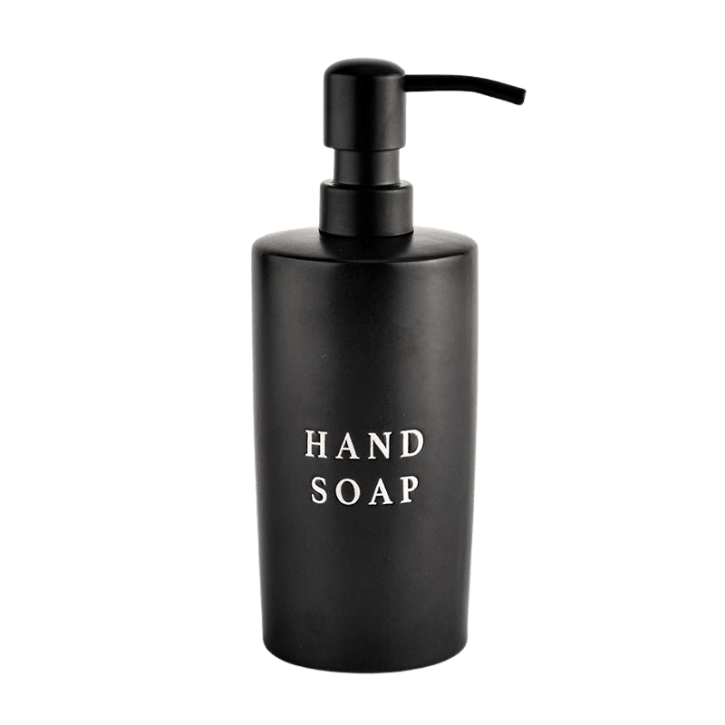 15oz Black Stoneware Hand Soap Dispenser