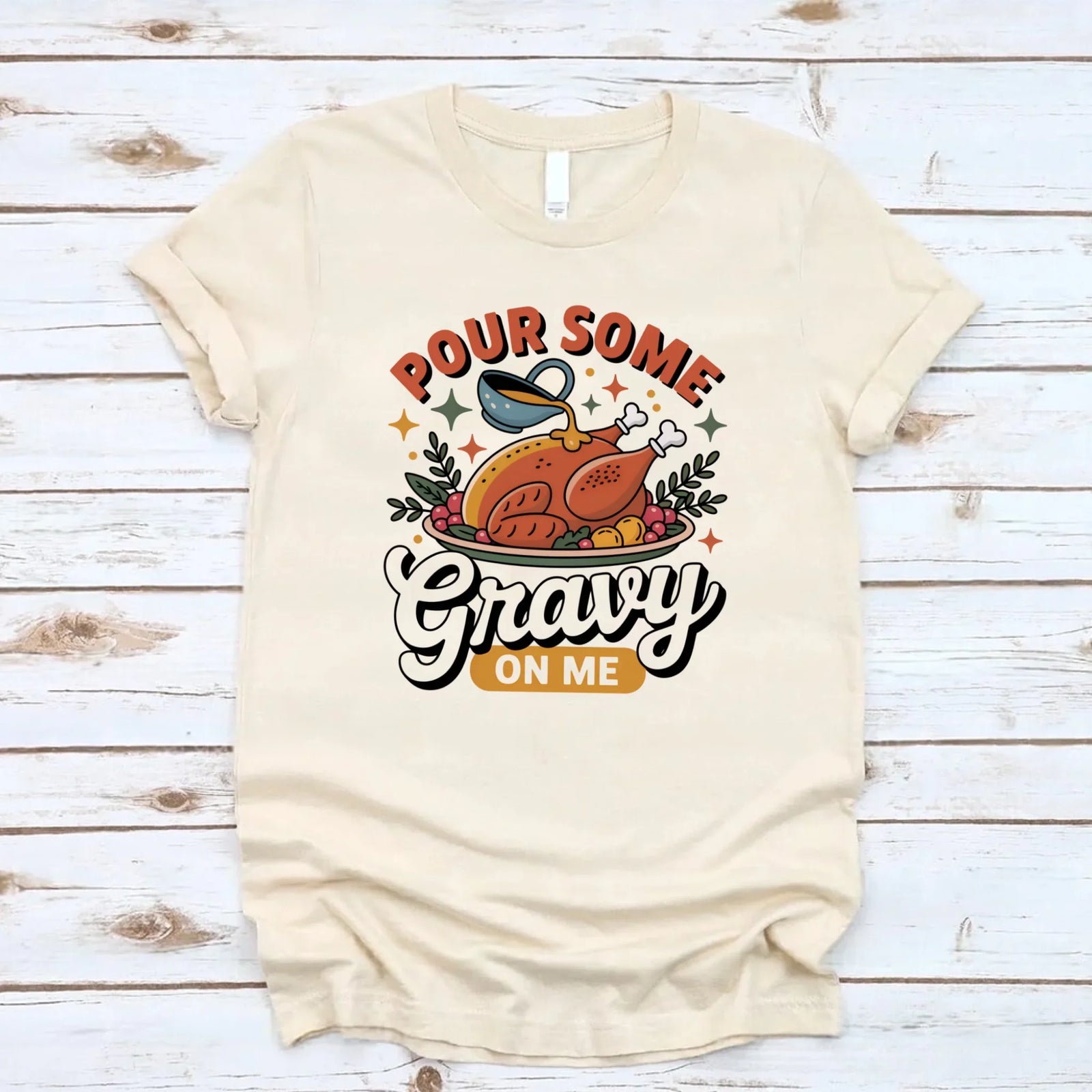 Funny Thanksgiving Couples Shirts – Baste & Gravy Matching Tees