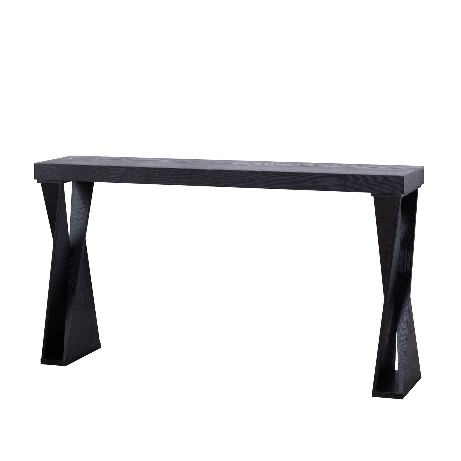 Console Table With Crossed Legs For Hallway - Black