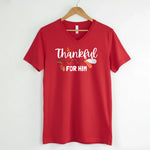 EXPEDITE to Receive in Time - Thankful For Her/Him Valentines Couple V-Neck