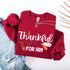Thankful For Her/Him Valentines Couple Sweatshirt – Cute Matching Holiday Crew Neck