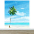 Tropical Palm Tree Wall Mural – Beach Shore Painting. #6911