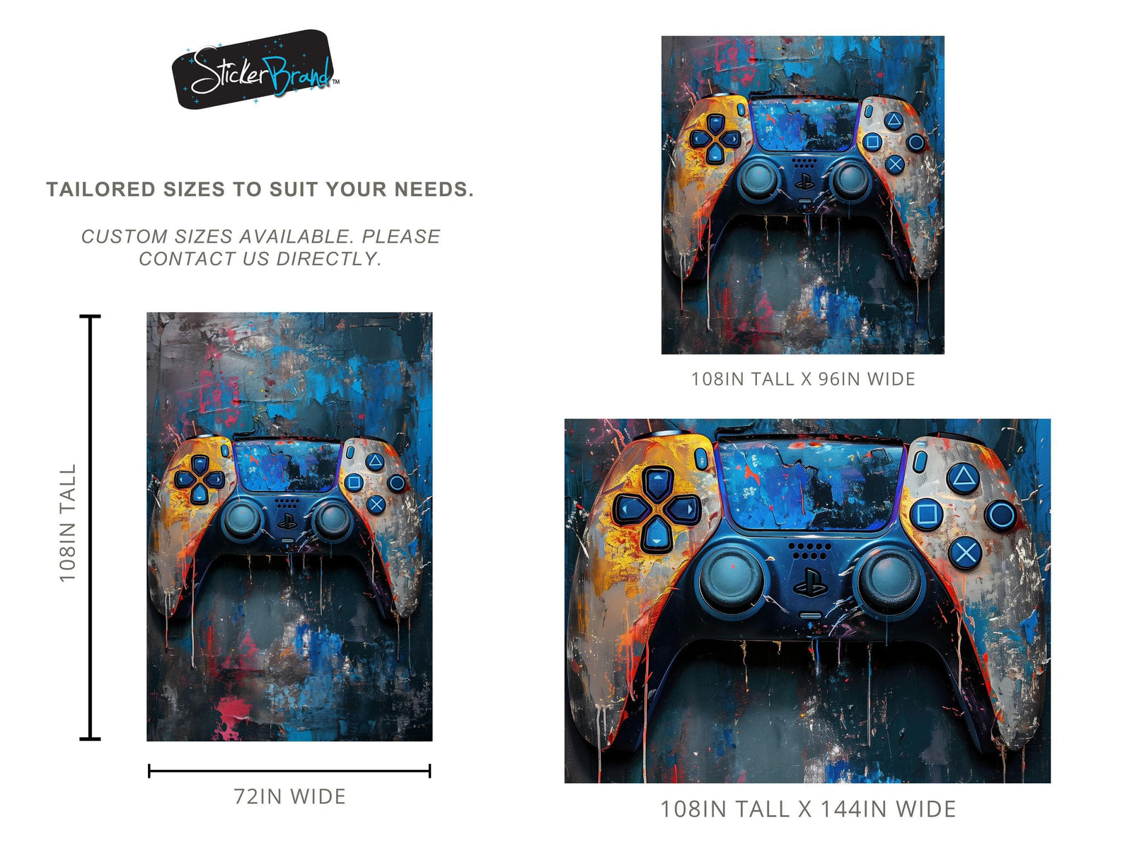 Playstation Gamer Wall Decal. #6913