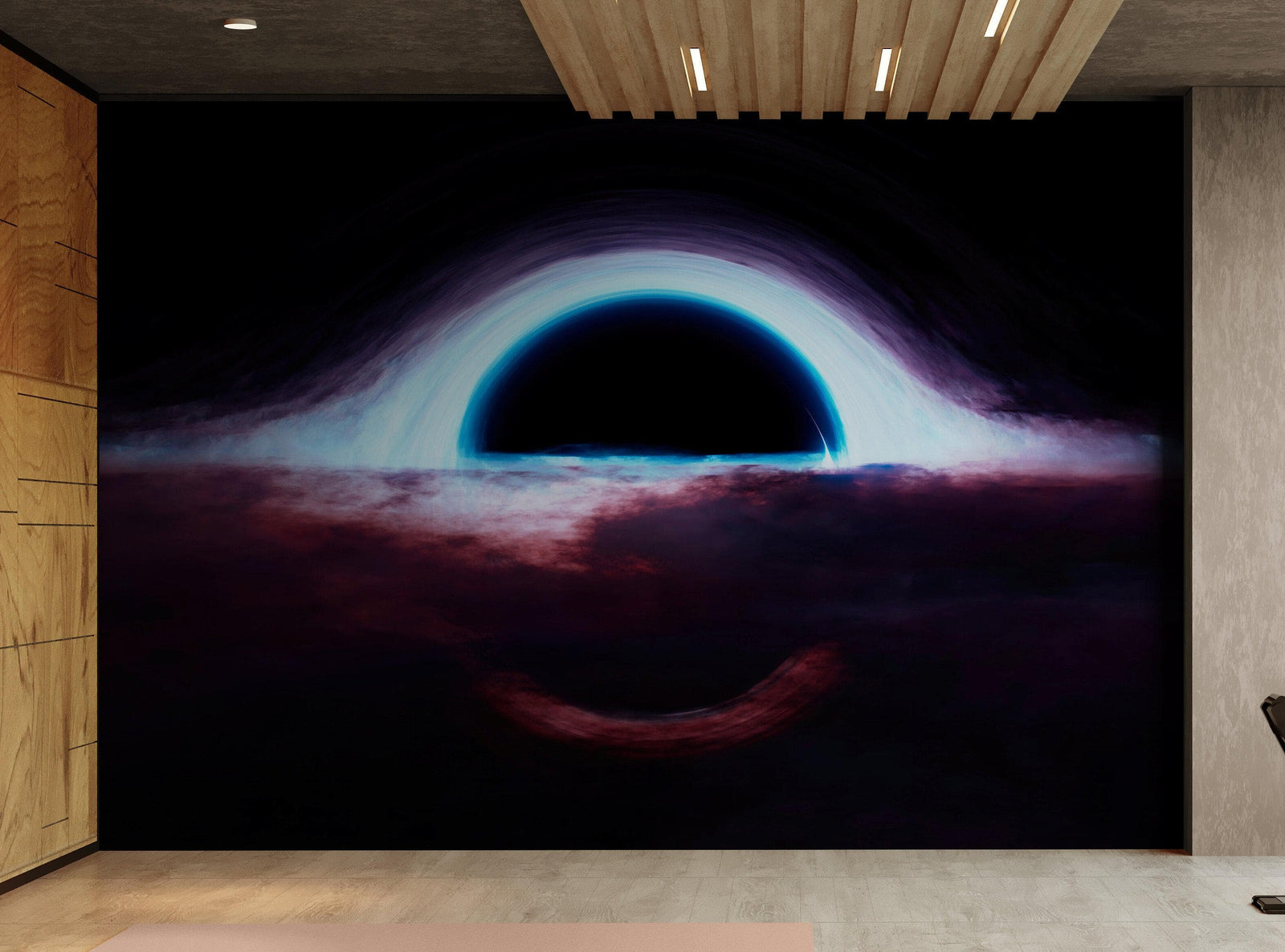 Black Hole Wall Mural – Interstellar Space Sci-Fi Wallpaper. #6919